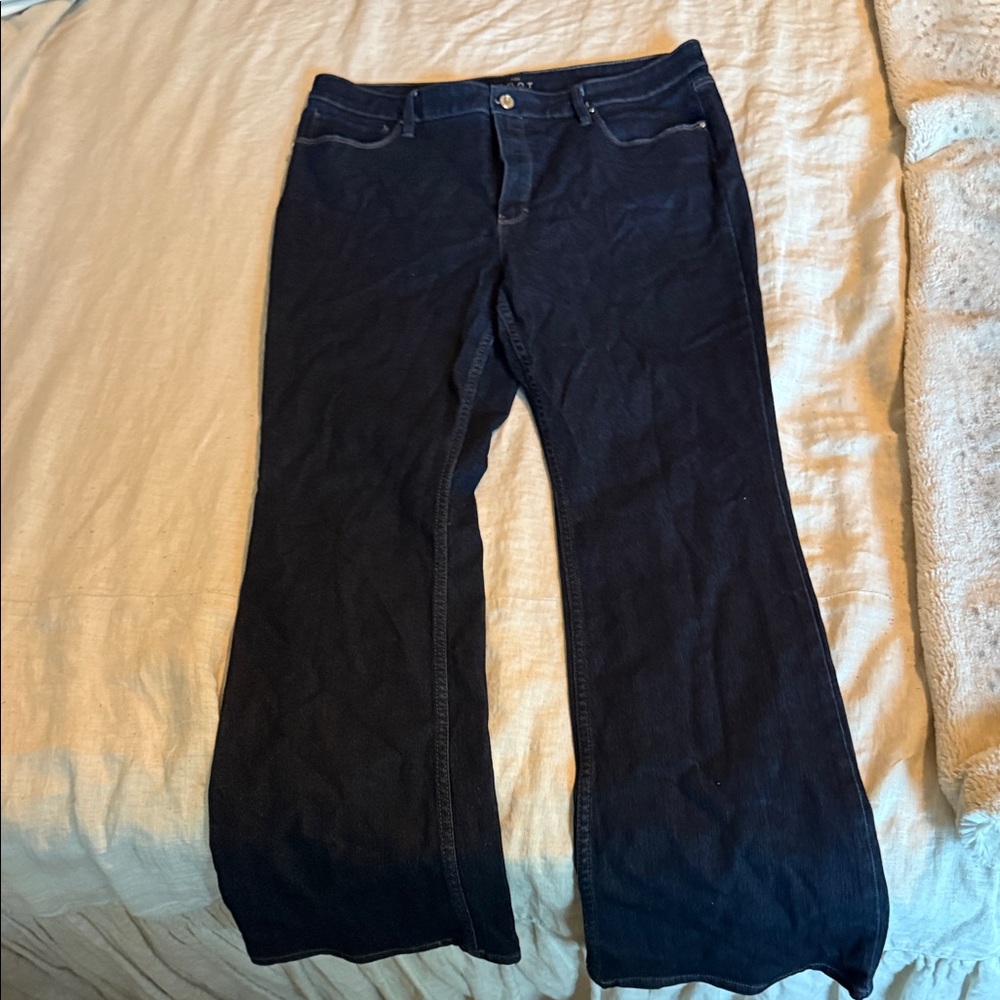 White House Black Market Navy Wide Leg Jeans
